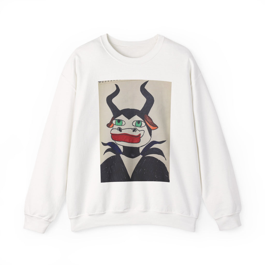 Whimsical Demon Graphic Sweatshirt, Unisex Crewneck, Cozy Winter Layer, Unique Gift, Casual Streetwear