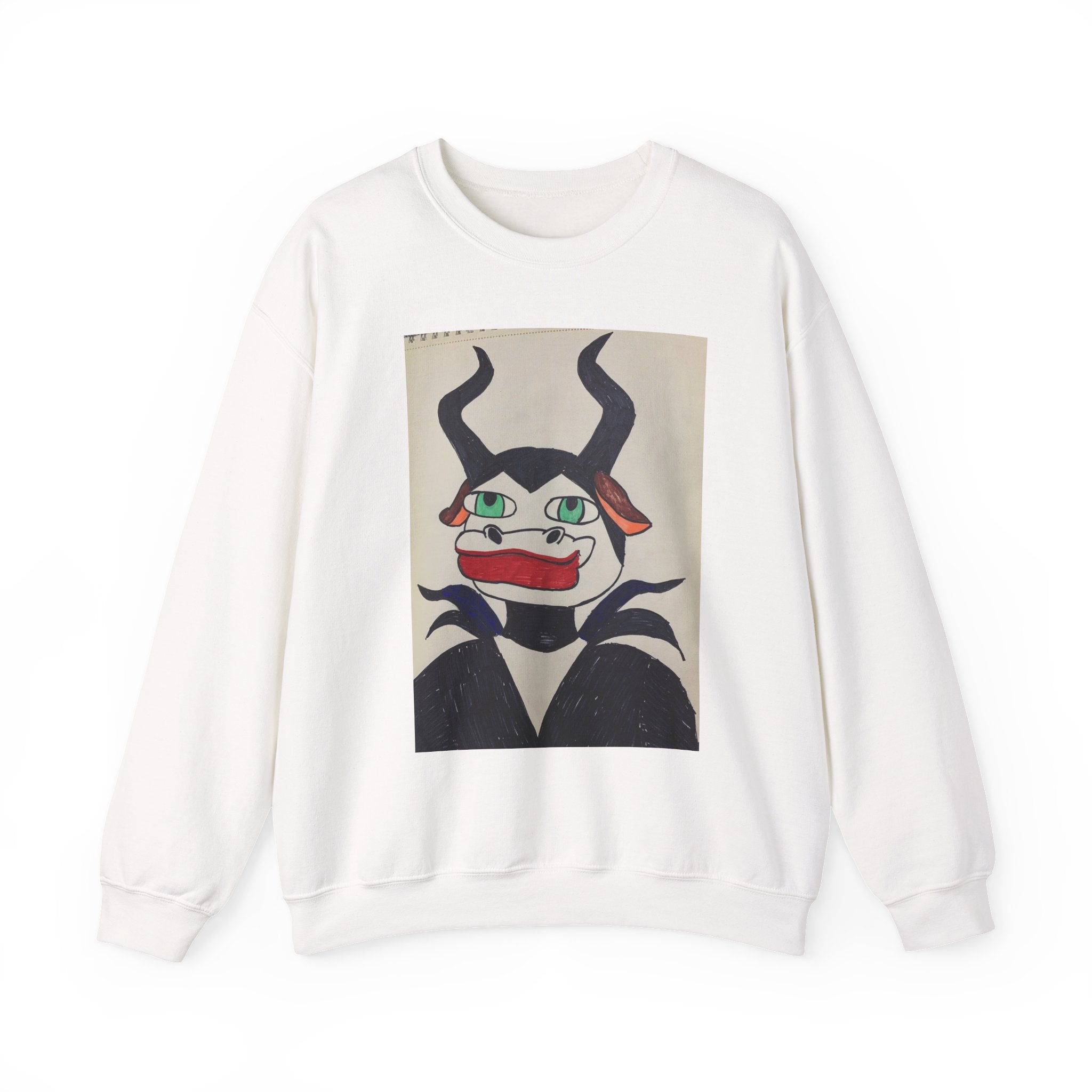 Whimsical Demon Graphic Sweatshirt, Unisex Crewneck, Cozy Winter Layer, Unique Gift, Casual Streetwear