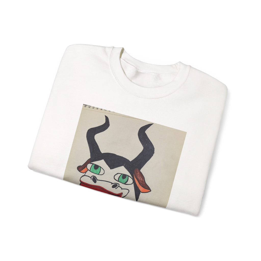 Whimsical Demon Graphic Sweatshirt, Unisex Crewneck, Cozy Winter Layer, Unique Gift, Casual Streetwear