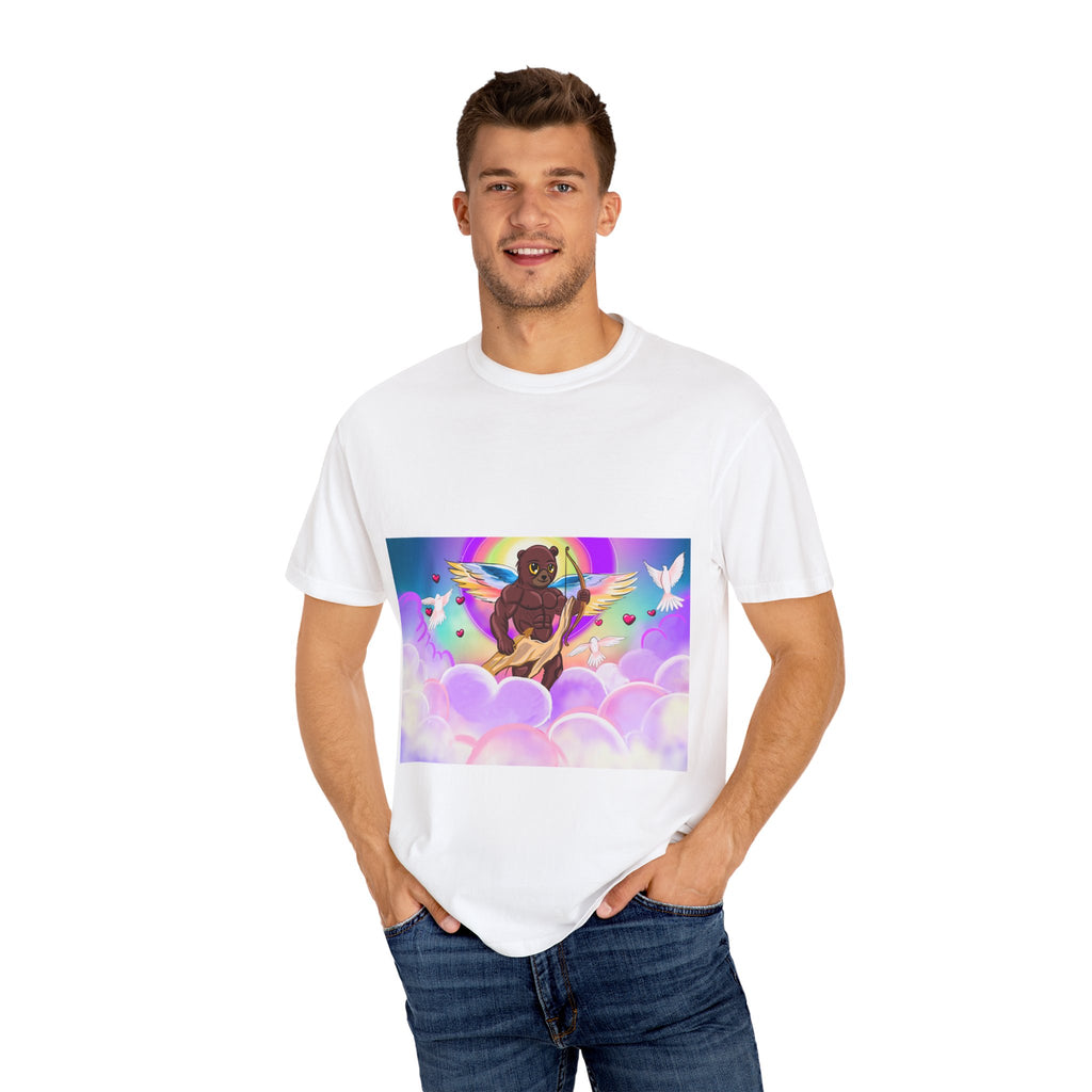 Angel Bear T-shirt, Unisex Garment-Dyed Tee, Colorful Graphic Shirt, Cute Animal Design, Gifts for Nature Lovers, Fun Casual Wear